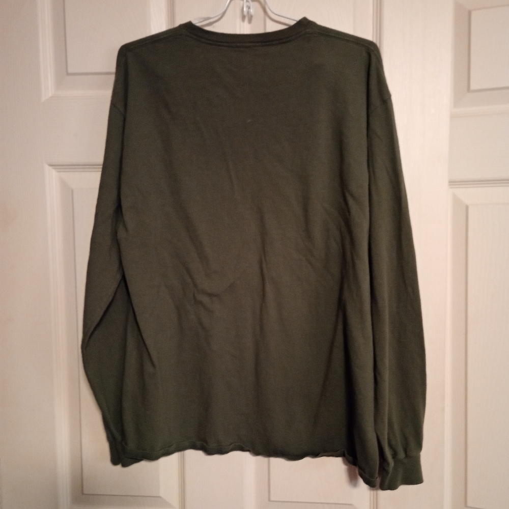 Men's Green Long Sleeve Bone Collector Shirt - Picture 2 of 3